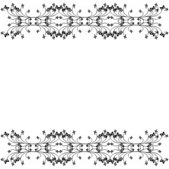 Vector illustration decor style flower frame for banner