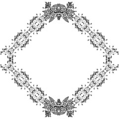 Vector illustration ornament flower frame for design