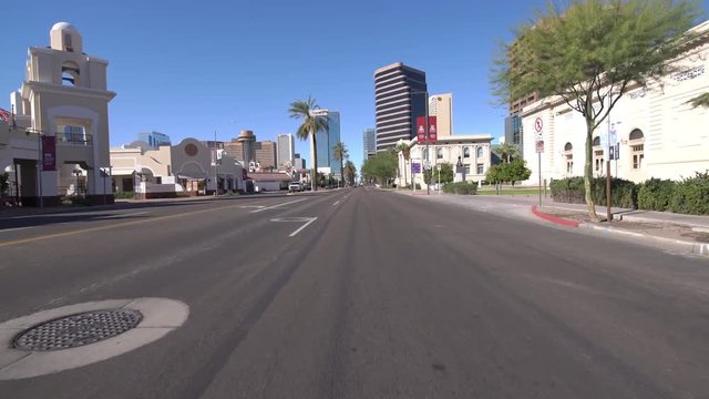 Phoenix Arizona Driving Template Downtown 01 Van Buren St T 5th St