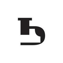 letter 1b symbol logo vector