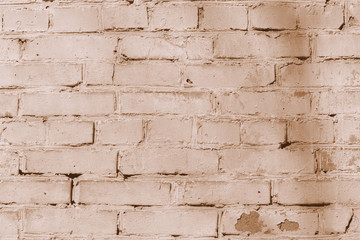 Old brick wall texture. Brick wall background brown color toned