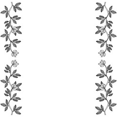 Fototapeta na wymiar Vector illustration ornate flower frame with design style