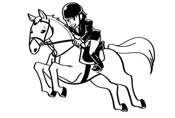 障害馬術線画