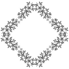 Vector illustration ornate flower frame with design style