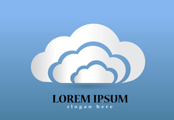 Cloud logo vector graphic design