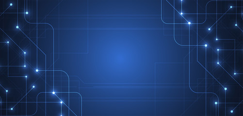 Abstract technology background with Big data. Internet connection, abstract sense of science and technology analytics concept graphic design. Vector illustration