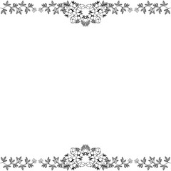 Vector illustration ornate flower frame with design style