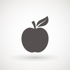 Apple fruit icon. Organic nutrition healthy food. Hand draw illustration. Apple Isolated on white background. - Vector.