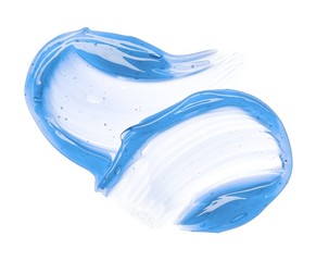 Light blue, watery lotion smears
