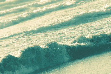 closeup of the sea waves