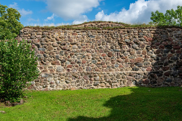 beautiful ancient stone brick wall