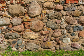 beautiful ancient stone brick wall