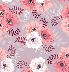 Anemone pink pattern