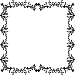 Vector illustration drawing flower frame with elegant style