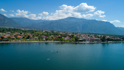 Fototapeta na wymiar Aerial view of Köyceğiz in Muğla Turkey