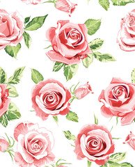 Roses pink pattern