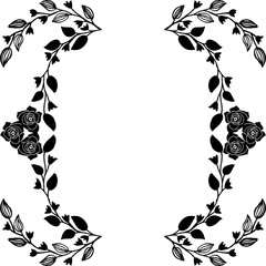 Vector illustration various pattern flower frame for greeting card