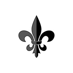 Fleur de lis simple elegant black silhouette logo © sljubisa