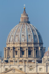Fototapeta na wymiar dome of st peter cathedral in rome italy