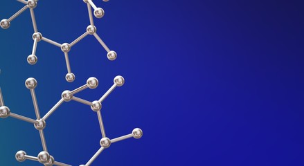 molecule 3d rendering for  science  content.