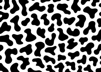 Cow skin pattern design. Simple wide cow pattern print vector illustration background. Wildlife fur skin design illustration for packaging, web, home decor, fashion, surface, graphic 