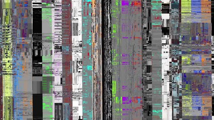 Abstract fast flickering texture with artifacts codec. Looping video interference footage. Imitation of a Datamoshing video. - Powered by Adobe