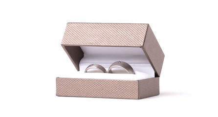 Wedding rings in box