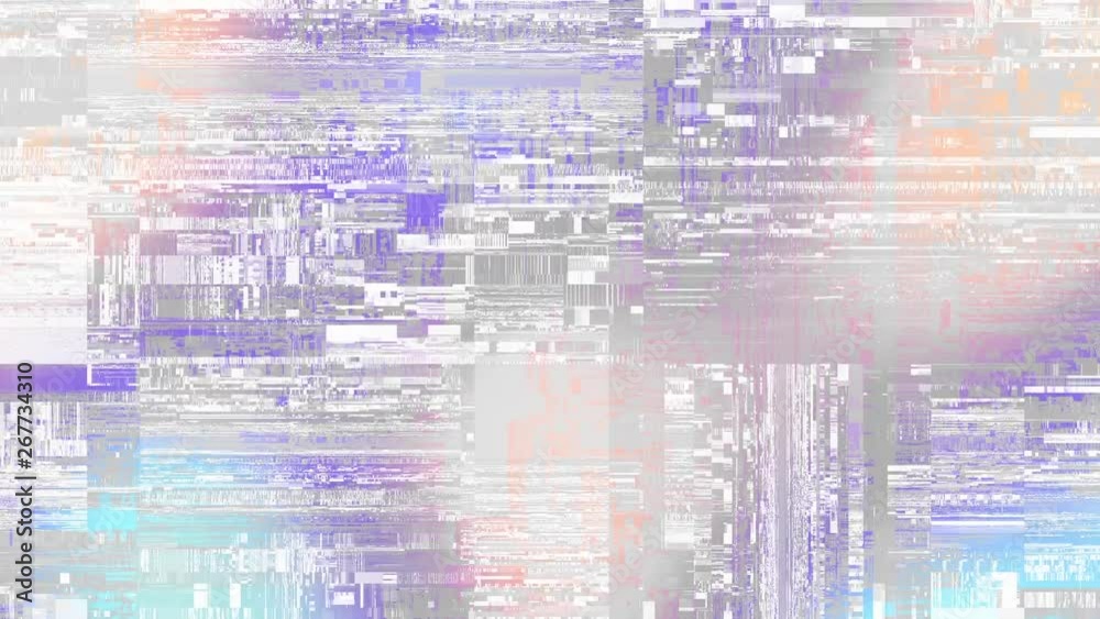 Poster Abstract fast flickering texture with artifacts codec. Looping video interference footage. Imitation of a Datamoshing video.