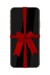 Smartphone Geschenk rote Schleife