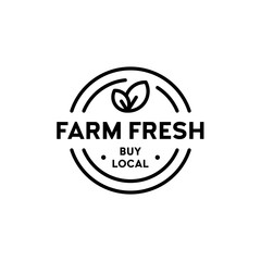 Vector Farm Fresh Icon Label