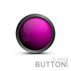 Pink trendy vector button for web interface. Modern round button for use in ui, apps, software and games.
