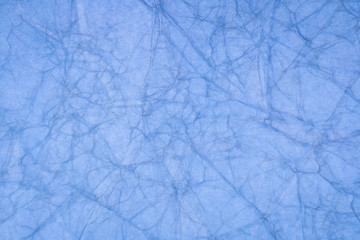 Blue crumpled paper texture