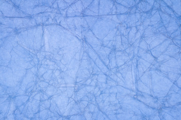 Blue crumpled paper texture