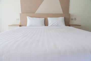 Beautiful white clean and modern bedroom