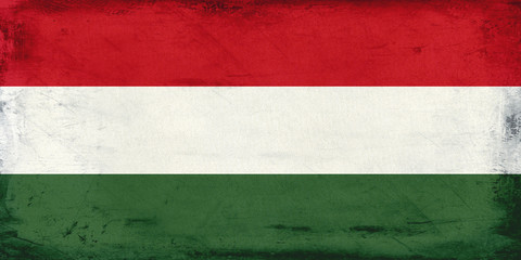 Vintage national flag of Hungary background