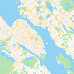 Empty vector map of Halifax, Nova Scotia, Canada
