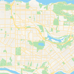 Empty vector map of Burnaby, British Columbia, Canada