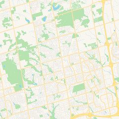 Fototapeta premium Empty vector map of Richmond Hill, Ontario, Canada