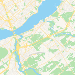 Empty vector map of Lévis, Quebec, Canada