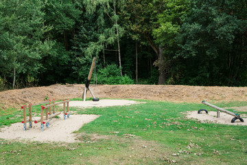 empty planground  in National Park Biesbosch, Merwelanden, Dordrecht, The Netherlands 