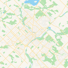 Empty vector map of Guelph, Ontario, Canada