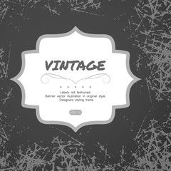 Vintage labels old fashioned. Vector styling frame