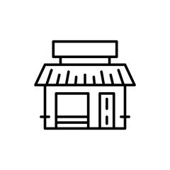 Store front bakery icon outline vector log