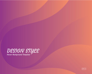 Modern shape gradient purple orange Wavy design