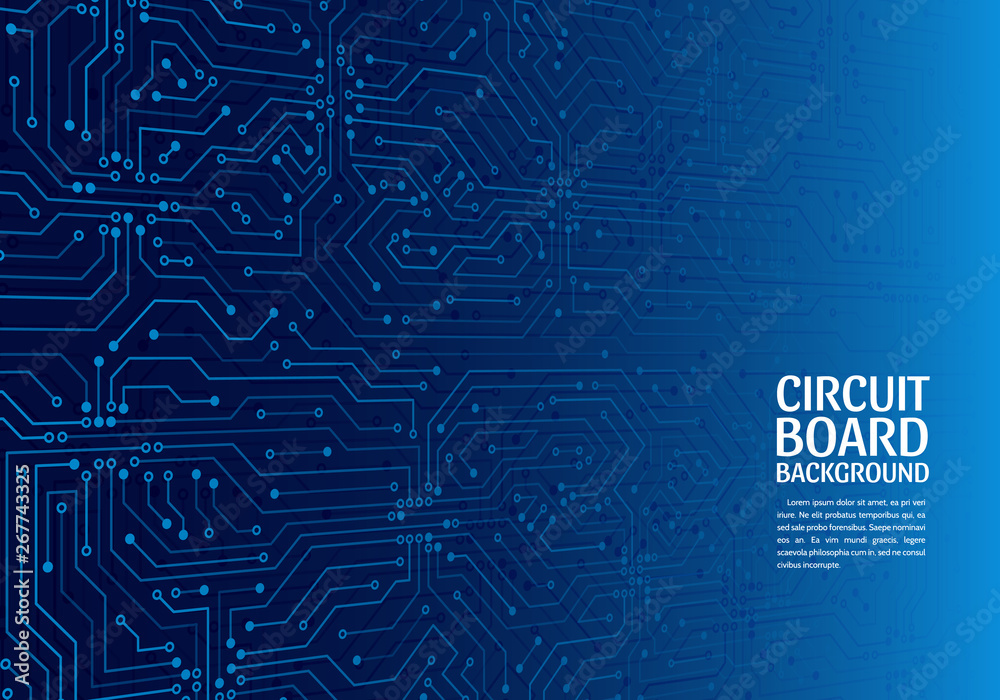 Poster High-tech technology abstract background. Abstract 3D circuit board. Futuristic vector illustration.
