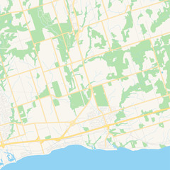 Fototapeta na wymiar Empty vector map of Clarington, Ontario, Canada