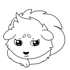 Emoji with a sad cavy, sad emoticon.