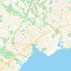 Empty vector map of Pickering, Ontario, Canada
