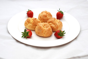 Brown round sus cake containing vla soft