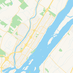 Empty vector map of Repentigny, Quebec, Canada